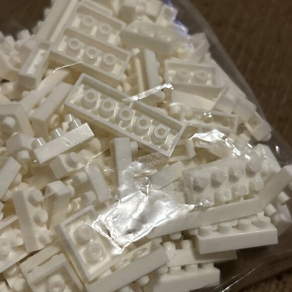 LEGO 1x2 Panel w/ Center Divider-Heel Protector White Large Qty No Label Read - Picture 11 of 16